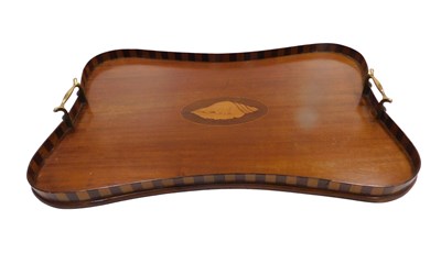 Lot 94 - An Edwardian mahogany and brass twin handled...