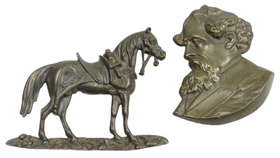 Lot 95 - A Victorian bronzed cast iron plaque of...