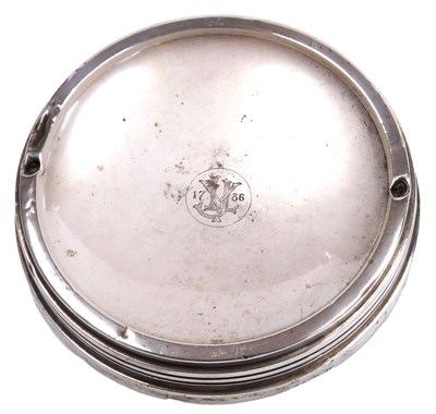 Lot 213 - A Victorian silver circular loaded base, with...