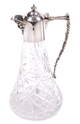 Lot 214 - An Elizabeth II cut glass claret jug, with...