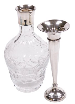Lot 216 - An Elizabeth II loaded silver bud vase, of...