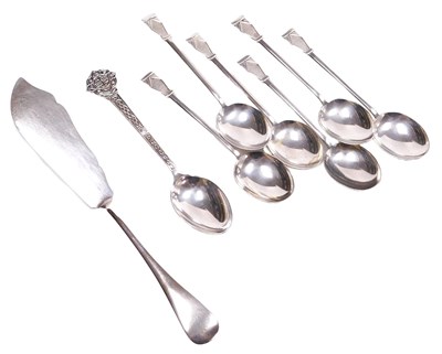 Lot 220 - A set of six George V silver coffee...