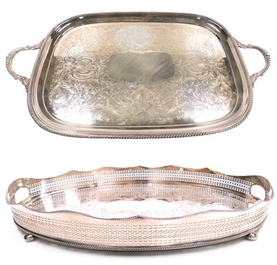 Lot 257 - A Barker Ellis silver plated twin handled oval...