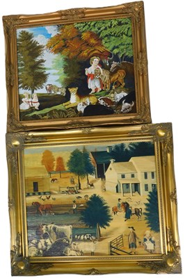 Lot 344A - Leslie Stafford (1949-2024). Lady with Lions...