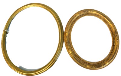Lot 377 - Gilt picture frame, 69cm x 61cm oval, picture...