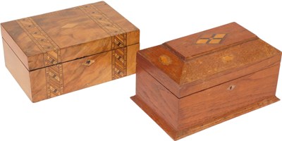 Lot 286 - A Georgian oak sarcophagus tea caddy,...