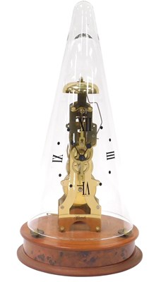 Lot 292 - A Hermle brass skeleton clock, with a conical...