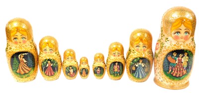 Lot 300 - A Russian matryoshka doll, painted with...