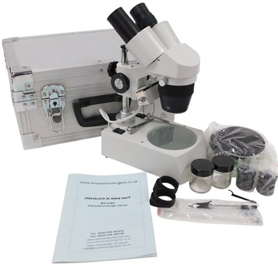 Lot 378 - A Brunel microscope, MX/DM2, stereo microscope...
