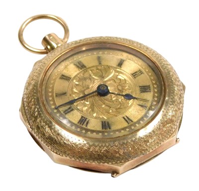 Lot 597 - An early 20thC lady's 9ct gold pocket...