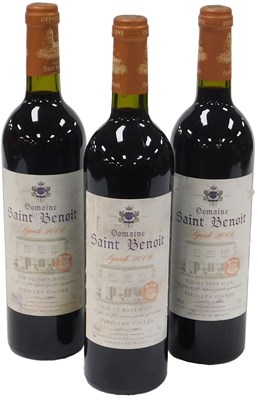 Lot 405 - Four bottles of Domaine Saint Benoit syrah...