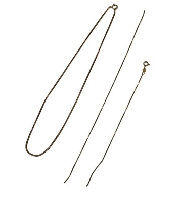 Lot 136 - A herringbone link neck chain, with spring...