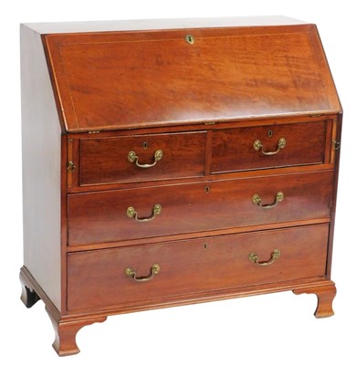 Lot 748 - A late 19thC mahogany and chequer banded...