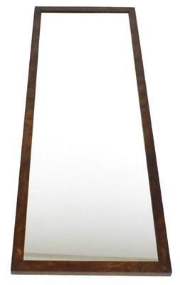 Lot 711 - A mahogany rectangular wall mirror, with plain...