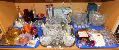 Lot 2027 - Various glassware, to include a moulded glass...