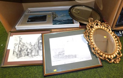 Lot 2040 - Pictures, prints, etc., to include coastal...