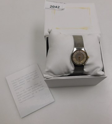 Lot 2042 - A Skagen Denmark lady's stainless steel...
