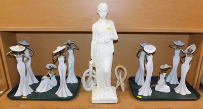 Lot 2045 - A group of resin figures, each depicting a...