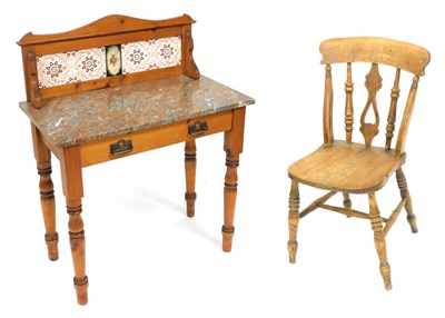 Lot 721 - A late Victorian pitch pine and pine wash...