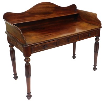 Lot 723 - An early Victorian figured mahogany wash stand,...