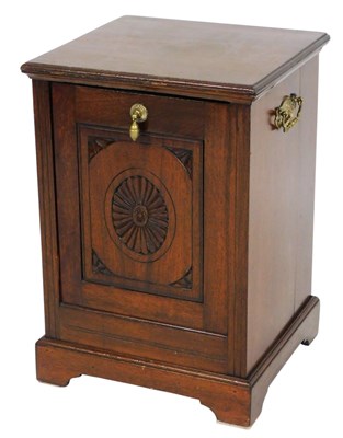 Lot 730 - A late Victorian walnut coal purdonium, the...