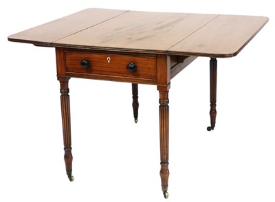 Lot 732 - An early 19thC mahogany Pembroke table, the...