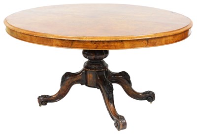 Lot 511 - A Victorian figured walnut oval loo or...