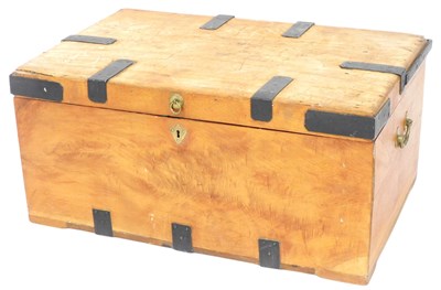 Lot 757 - A late 19th/early 20thC teak and metal bound...