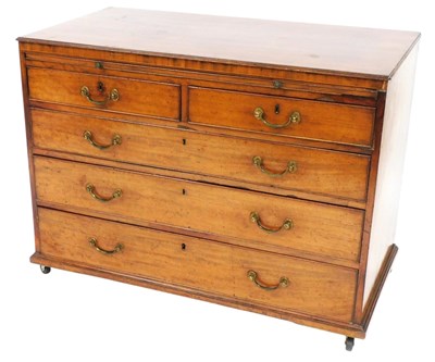 Lot 760 - A George III mahogany chest of drawers, the...