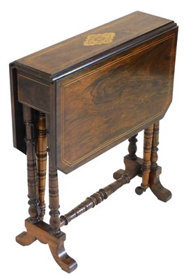 Lot 772 - An Edwardian rosewood and marquetry Sutherland...