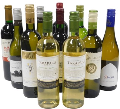 Lot 606 - Assorted wine, including two bottles of Vina...