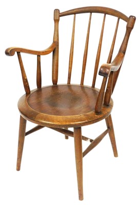 Lot 784 - An early 20thC bentwood armchair, with spindle...
