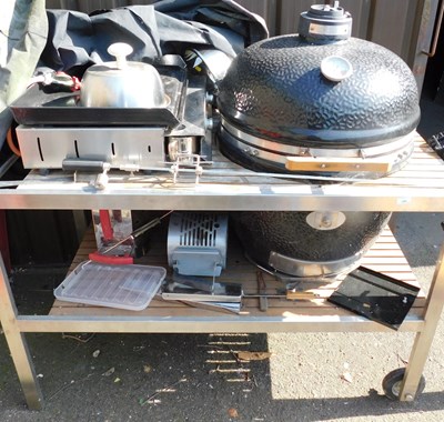 Lot 796 - A garden kitchen, with metal and wooden...