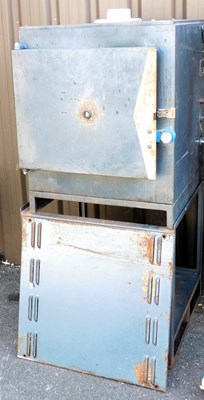 Lot 797 - A pottery kiln, label to side for Kilns and...