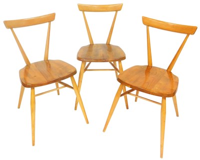 Lot 801 - A set of three light beech and elm Ercol...