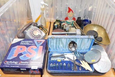 Lot 2124 - A pair of metal kitchen scales, with various...