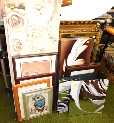 Lot 2129 - Various pictures, prints, mirrors, etc., to...