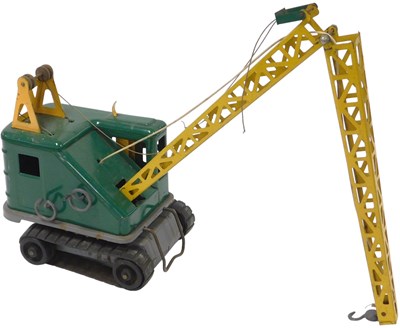 Lot 392 - A tin plate contractor's high lift mobile crane.