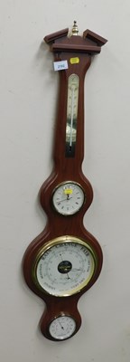 Lot 2182 - A William Widdop banjo barometer, 97cm high.
