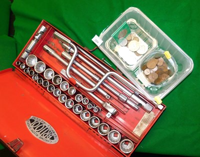 Lot 2204 - A Brittol chrome alloy steel socket set,...