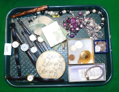Lot 2207 - Costume jewellery, to include beaded necklaces,...