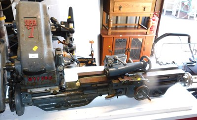Lot 817 - A Myford Super-7 lathe, incomplete. (AF)