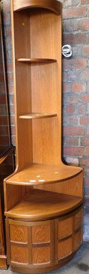 Lot 1190 - A G-Plan teak corner unit, with panelled door,...