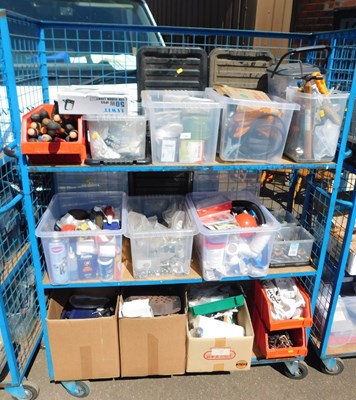 Lot 1143 - A large quantity of tools, parts, chain, to...