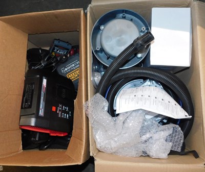 Lot 1171 - Various battery chargers, and an Earlex spray...