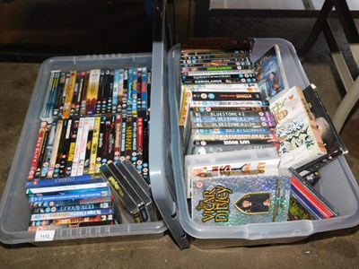 Lot 1172 - Two boxes of DVDs, to include some box sets.