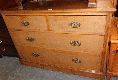 Lot 1008 - An early 20thC oak and mahogany chest, of two...