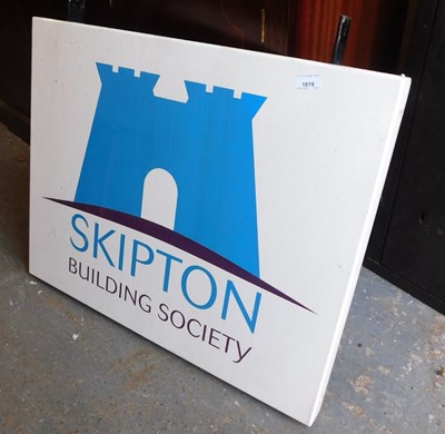 Lot 1019 - A Skipton Building Society double sided metal...