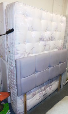 Lot 1041 - A double bed, comprising a button back...