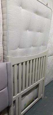 Lot 1042 - A single bed, comprising a grey painted...